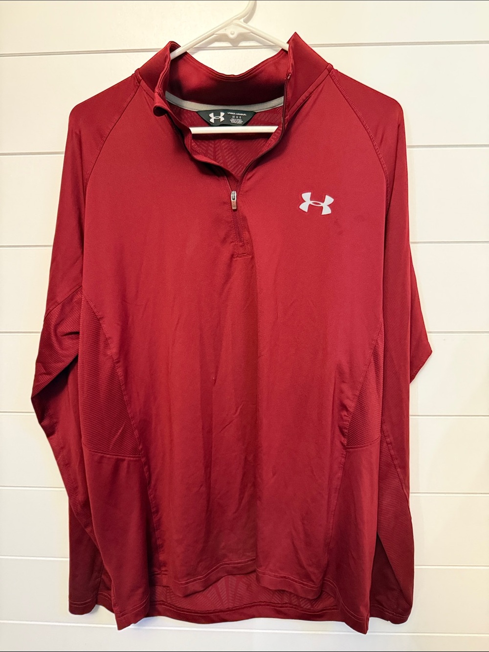 Under Armour Men's Maroon Quarter-Zip Performance Top